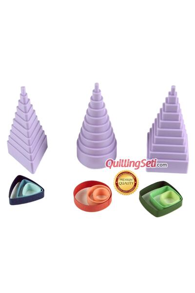 quilling Seti Bordür Kağıt Sarma Aparatı 3 Lü Set