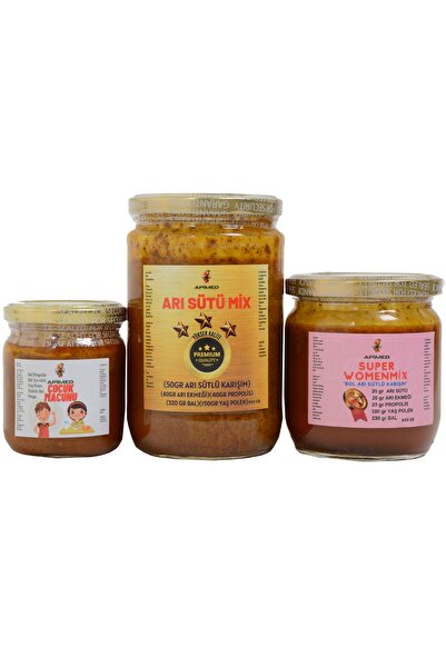 APİMED Arı Sütü Mix Muhteşem Set 3 (super Womenmix+arı Sütü Mix+çocuk Macunu)