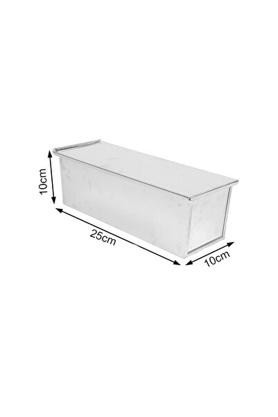 Nar kalıp Narkalıp Baton Tost & Ekmek Kalıbı Kapaklı (10X10X25 CM) Paslanmaz Çelik