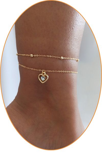 DENİZDENAL Anklet Anklet Gold Love