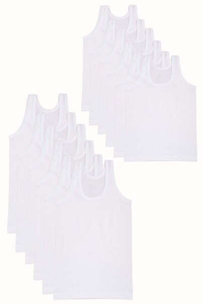 Hepsine Rakip 12 Pack Boys Classic Strappy Cotton Combed Undershirt Economica...