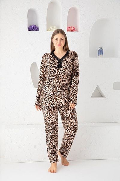 MEBA Σετ πιτζάμες με μακρυμάνικο σε μέγεθος Leopard