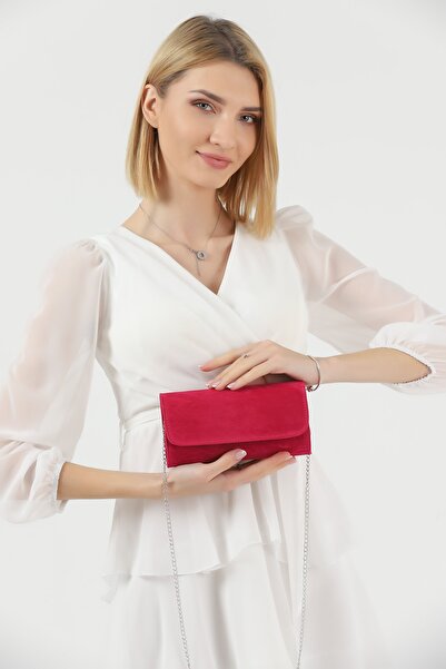 bibags Фуксія замшева вечірня сумочка