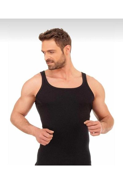 Berrak Men's 12" Thin Strap Ribbed Camisole Undershirt 1044