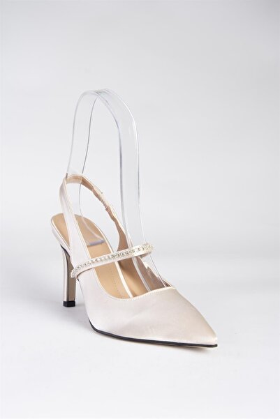 Fox Shoes Skin Satin Fabric Stone Heeled Shoes M404707404