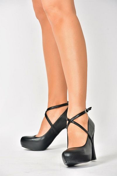 Fox Shoes Black/platinum Platform Heeled Women's Shoes M348007609