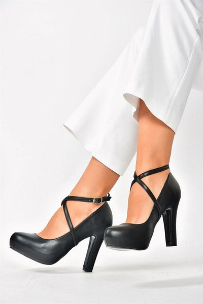 Fox Shoes Black/platinum Platform Heeled Women's Shoes M348007609