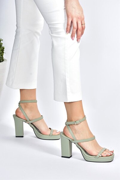 Fox Shoes Green Thick Heeled Casual Women's Shoes M282462709