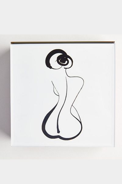 Deeps Brands Women's Motif Decorative Glass Box