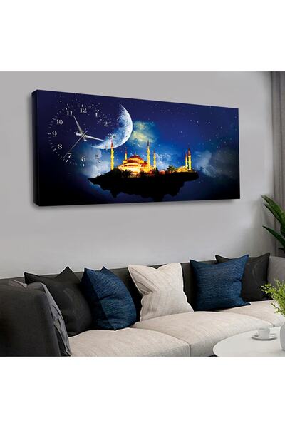 Zevahir Mobilya Dekorasyon Zevahir 120x60 Cm Saatli Kanvas Tablo Kvs192