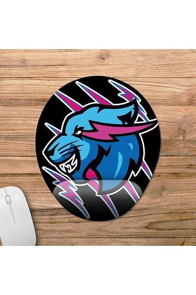 Pixxa السيدموديل لوحة ماوس مع مسند للمعصم من Beast - 17 بيضاوي