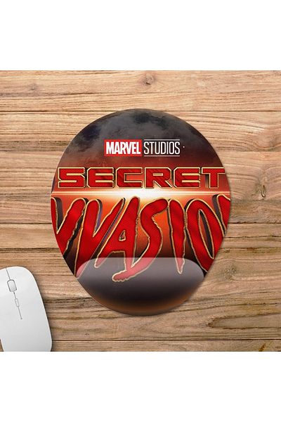 Pixxa موديل لوحة ماوس مع مسند للمعصم من Secret Invasion - 2 بيضاوي