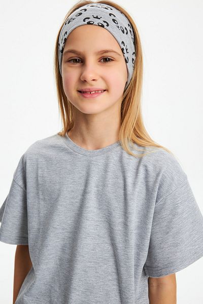 Babygiz Girl's Cotton Combed Cotton, Non-Slip, Anti-Sweat, Ultra Light, Flexible Panda Patterned Hair Band Bandana