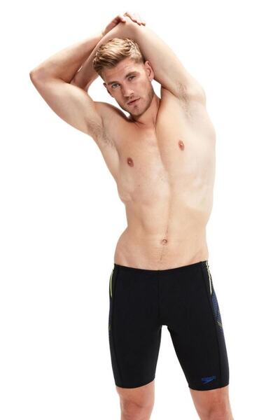 SPEEDO Erkek Jammer Yüzücü Mayosu Tech Pnl Jam Am Black/blue 8-00303414536