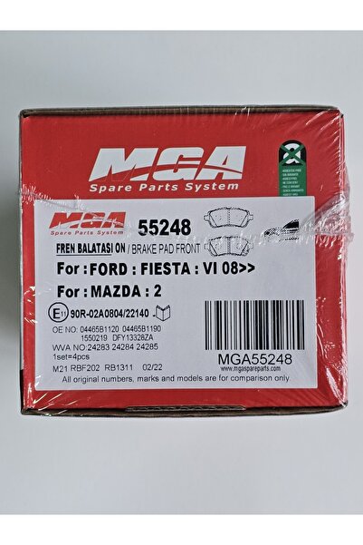 MGA Ön Fren Balatası Ford Fıesta 2008- 8v512k021ab -55248 Uyumlu