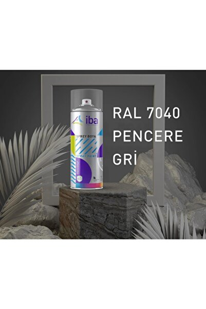 İBA Akrilik Sprey Boya 400 Ml Pencere Gri ( Ral 7040 )