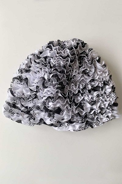AYYILDIZ 3449 Black Ruffle Pool Cap