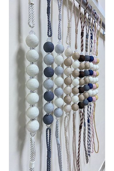Helezoni Background Curtain Side Tie Bracelet 7 Ball Model + Renso Set 1 Piece Bracelet 1 Piece Renso