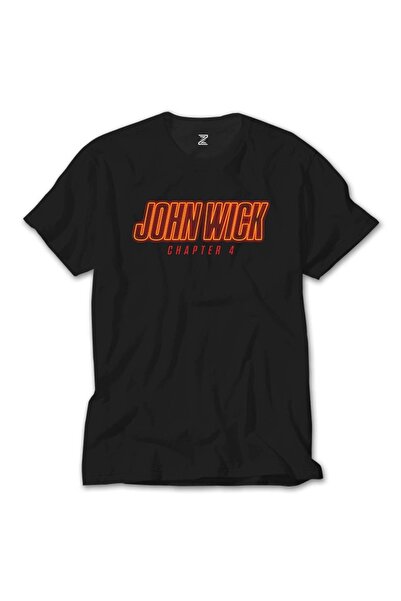 Z zepplin Джон Уик Неоново черна тениска