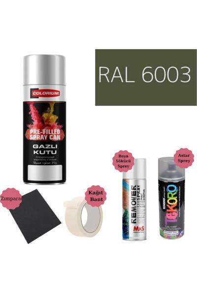Nalburun 400 ml Doldurulmuş Selülozik Parlak Sprey Boya Astar Boya Sökücü Set...