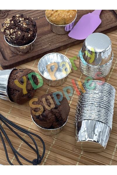 L'Opaline Muffin Cake Mold Gold Plated Inside 20 Pieces 50x39