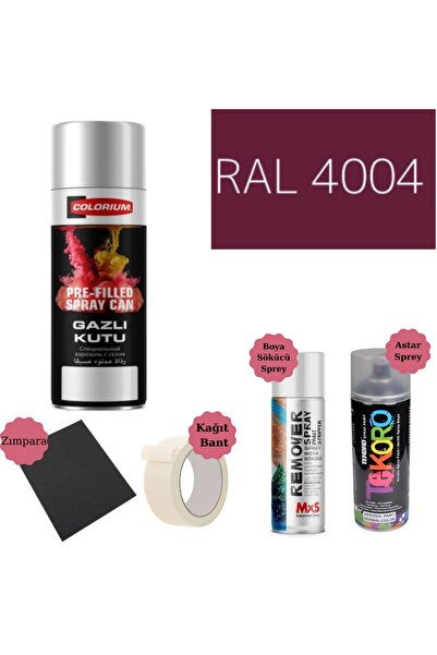 Nalburun 400 ml Doldurulmuş Selülozik Parlak Sprey Boya Astar Boya Sökücü Set...