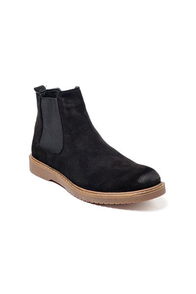 John May Men's Boots Ka-bc10802 Black Suede