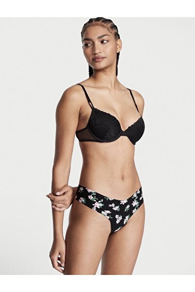 Victoria's Secret Çiçekli Külot Siyah Brazilian Kesim Victoria’s Secret Hediy...