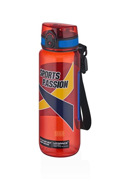 Uzspace زجاجة مياه تريتان رياضية سعة 800 مل مع حجرة حمل غير قابلة للانزلاق