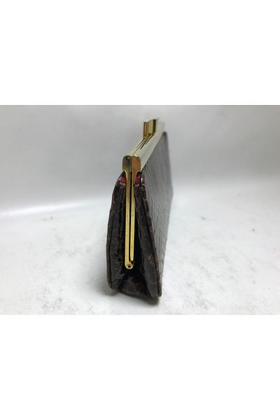 tayfuntufan antika koleksiyon Πορτοφόλι από παλιό δέρμα φιδιού 12,5 cm X 7,5 cm
