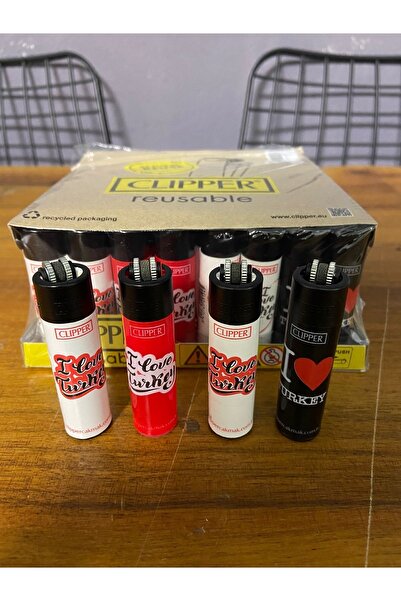 Clipper Koleksiyonculara Kalp Baskılı Model 4 Adet Çakmak