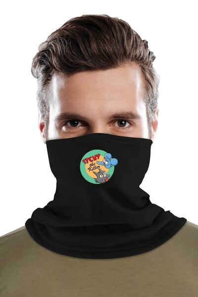 herotasarım Зимовий шарф з принтом мультфільму - Bll3634