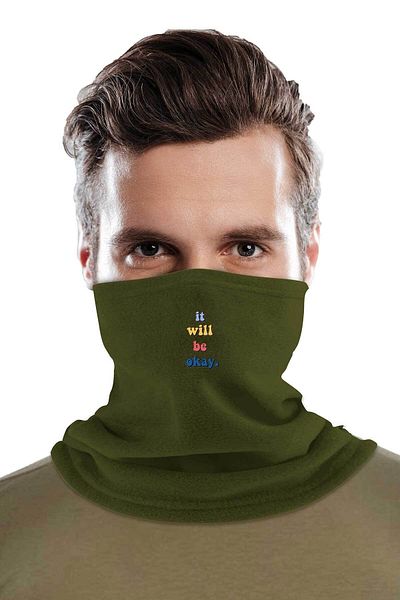 herotasarım Γιακάς λαιμού Winter Fleece - Everything Will Be Fine Printed Bll3673