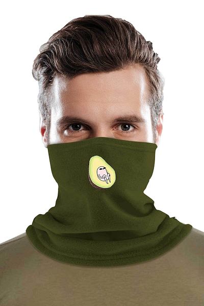 herotasarım Winter Avocado Printed Fleece - Κολάρα λαιμού Bll3506