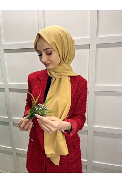 Siyane Scarf Medine Ipeği Şal 00737 Gold