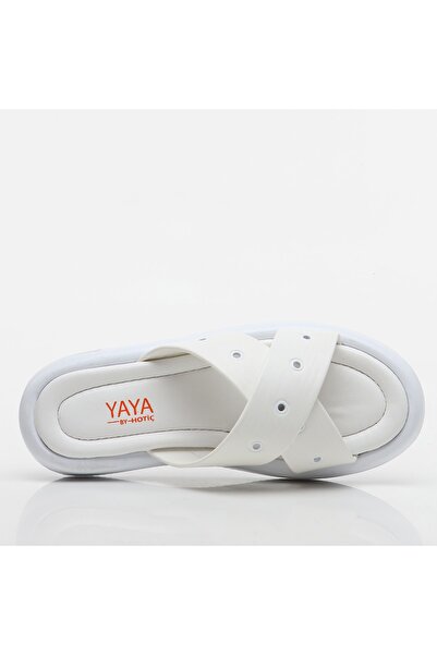 Yaya by Hotiç White Women's Slippers 01TEY236590A900