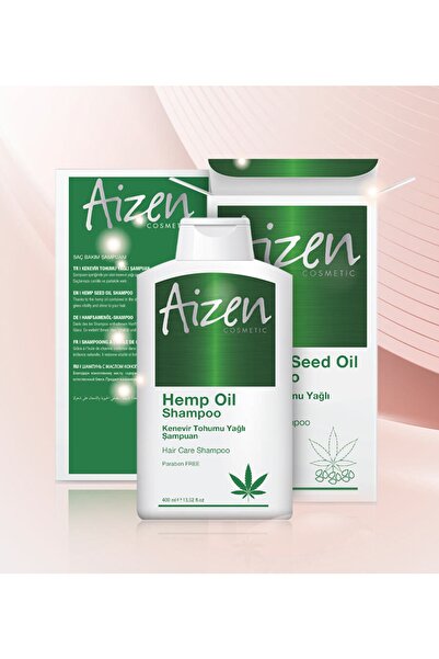 Aizen Kenevir Tohumu Yağlı Şampuan - Kepek - Yağlanma - Parlaklık - 400 Ml