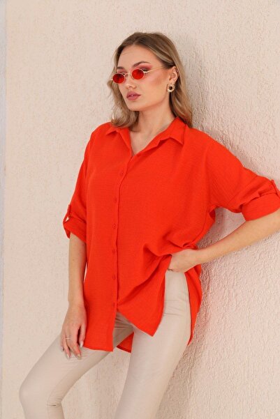 S&A Collectionn Lan Košulja - Ženska Oversize kroj širok kroj , Duga