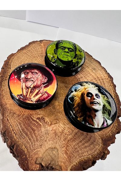 Karınca Piercing 30 Mm Large Size Ear Tunnel Piercing Frankenstein Freddy Krueger Beetlejuice (carcincatattoo)