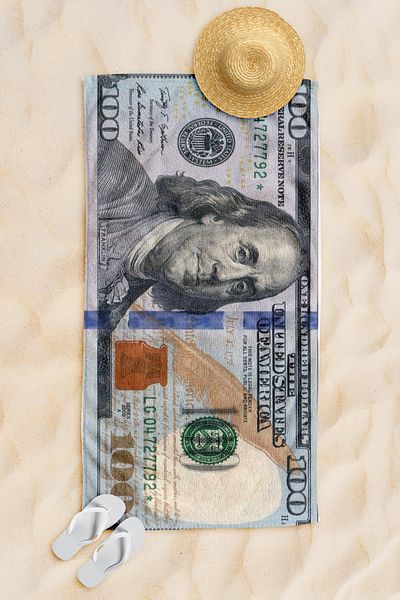 cott land Dollar Pattern Beach And Bath Towel