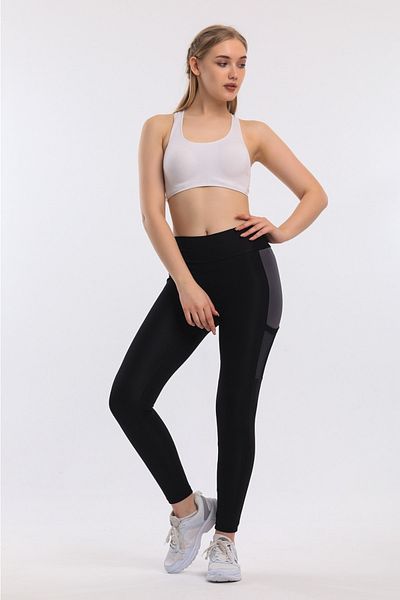shopshop Colanți sport cu buzunar din plasă cu talie înaltă pentru femei-ss303