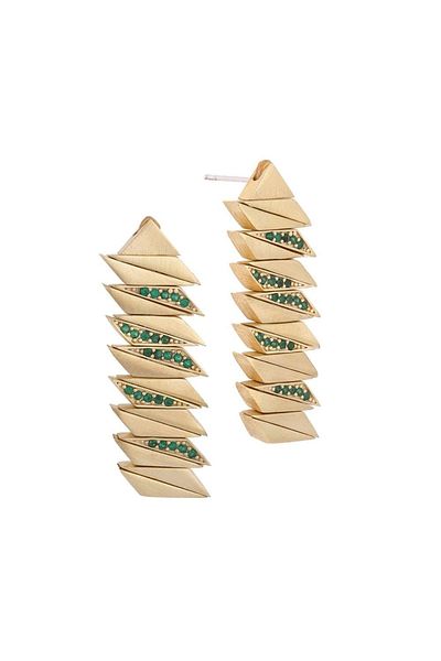 Juju Bronze Dragon Earrings With Stones