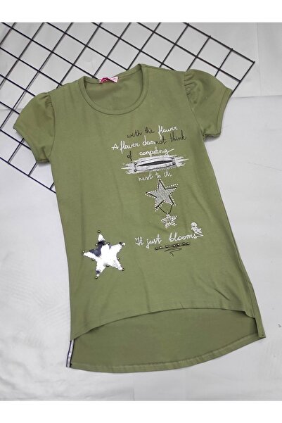 Masal Dünyası Bursa Yıldız Pul Işlemeli Kız Çocuk Tunik Tişört