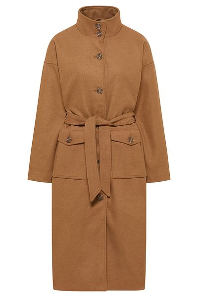 Dreimaster Vintage Übergangsmantel aus Wollgemisch rauchig
