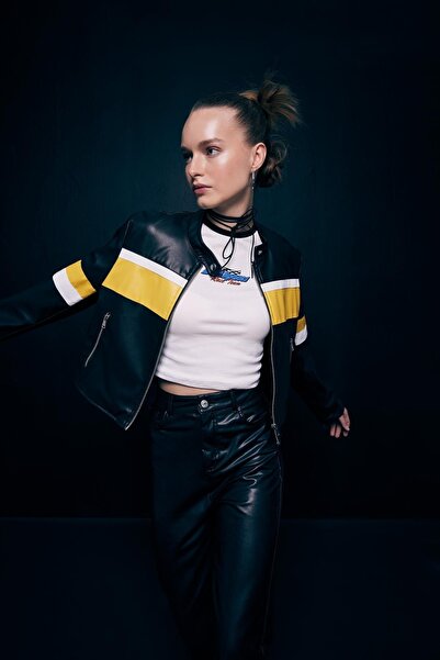 DeFacto Water Repellent Faux Leather Crop Coat