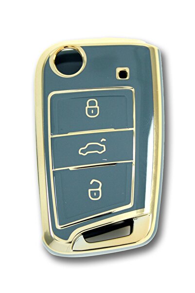 babikamium حافظة مفاتيح أوتوماتيكية لسيارة فولكس فاجن سيات سكودا Mqb باللون الرمادي