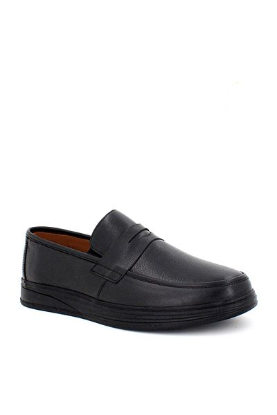Deripabuc Genuine Leather Black Black Men's Leather Casual Shoes Mrd7-0710