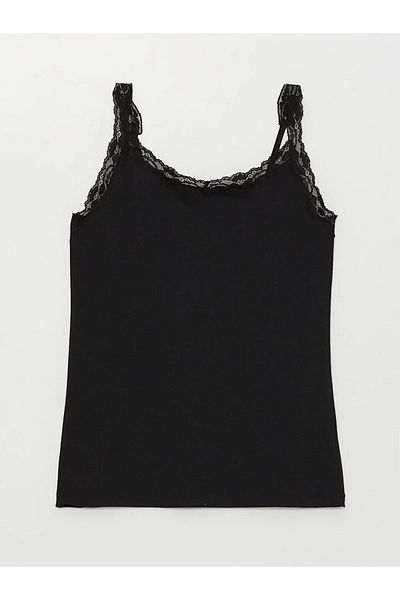 LC Waikiki Lcw Dream U Collar Lace Detailed Women's Tank Top