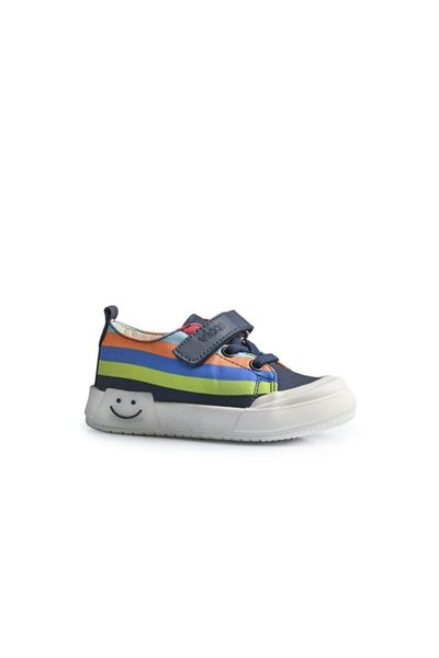 Vicco Elf Navy Blue Linen Lighted Boys' Shoes