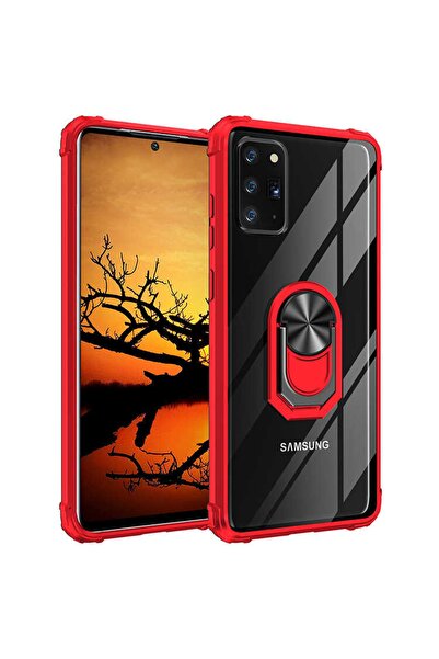 ZM STORE Samsung Galaxy Note 20 Kılıf Kenarları Tam Koruma Şeffaf Yüzük Stand...